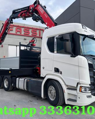 SCANIA R580 EURO 6 CON GRU FASSI 345 NUOVADI FABBR
