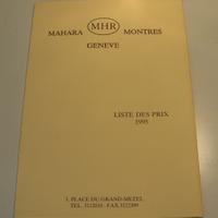 Listino Prezzi MHR Mahara Montres 1995