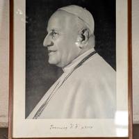 fotografia stampa di papa Giovanni 23 esimo  firma