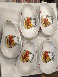 5  Piatti in ceramica GLI SPAGHETTI Vitali Deruta 