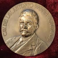 MEDAGLIA BRONZO CAV. ANTONIO PARMA 1870-1970