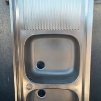 Lavello cucina da incasso-acciaio inox- due vasche