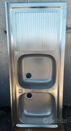 Lavello cucina da incasso-acciaio inox- due vasche