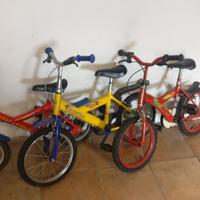 Tre bici bambino 3-6 anni circa 