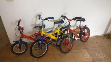 Tre bici bambino 3-6 anni circa 