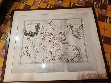 Mappa antica 1778 America del Nord e Groenlandia,