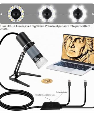 Microscopio Digitale 1080P USB Portatile Nuovo