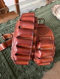 Cartuccera vintage in cuoio