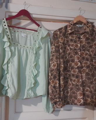 Nr. 2 camicie (1 Bonprix) tg. 48 e  M (€ 6/ € 3)