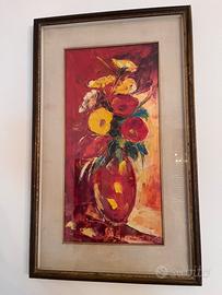 Dipinto ad olio "Vaso di Fiori" - Pascal