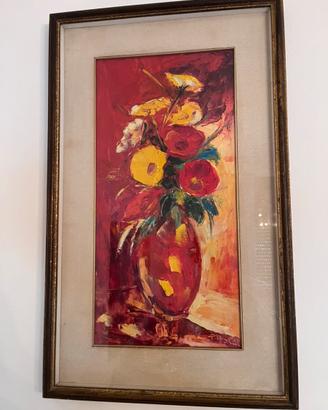Dipinto ad olio "Vaso di Fiori" - Pascal