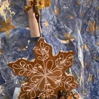 Stella di Natale con presepe porta bigliettino