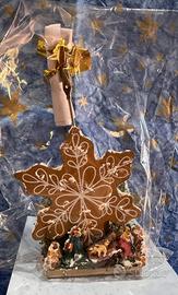 Stella di Natale con presepe porta bigliettino