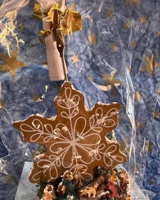 Stella di Natale con presepe porta bigliettino