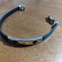 Braccialetto in caucciù e metallo 