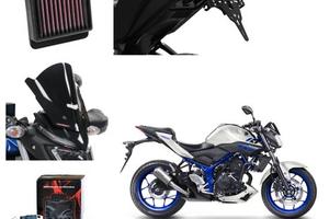 Yamaha Mt 03 accessori centralina scarico pedane
