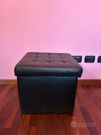 Pouf nero contenitore