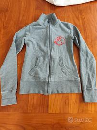 felpa da bambina taglia S grigia simpson