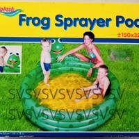 Piscina "rana spruzza-acqua" NUOVA x bimbi felici!