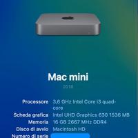 Apple Mac mini (late 2018) 16 GB