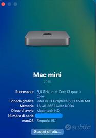 Apple Mac mini (late 2018) 16 GB