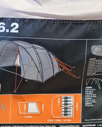 Tenda da campeggio Quechua T 6.2 sei posti