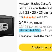 Cassaforte Amazon digitale 35x25x25
