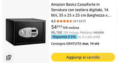 Cassaforte Amazon digitale 35x25x25