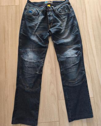 Jeans uomo moto PMJ Vegas Blue Taglia 34