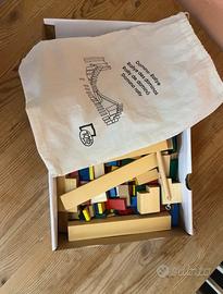 🧱 Domino Rally – Set in legno colorato (Toys Pure)