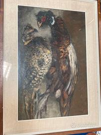 Quadro Augusto Alvini, I Fagiani 1964