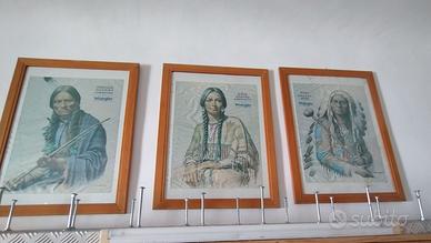 Indiani incorniciati su vetro