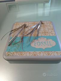 Orecchini in acciaio Fossil vintage. 