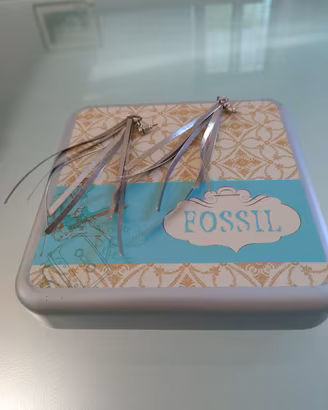 Orecchini in acciaio Fossil vintage. 