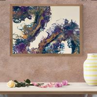 Tela fluid painting arte fluida Purple Swan