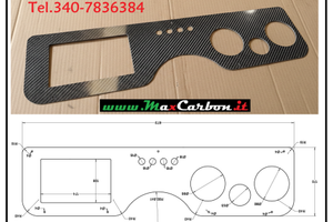 IN CARBONIO pannelli console barca gommone ecc