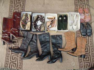 24 paia stivali, scarpe, sandali donna
