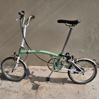 Brompton originale 2v verde chiaro e bianca