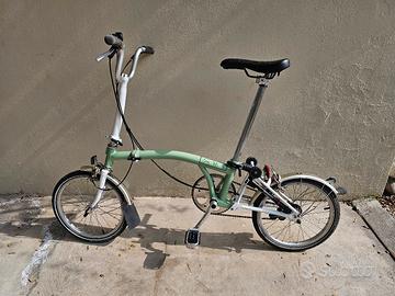Brompton originale 2v verde chiaro e bianca