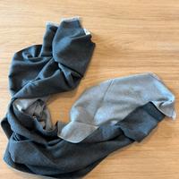 Maxi sciarpa 100% lana unisex made in Italy grigio