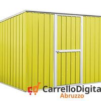 Casetta box giardino Acciaio 260x185 85kg giallo