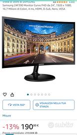 Monitor Samsung curvo NUOVO