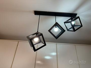 Lampadari a sospensione industriale Retro Cubi
