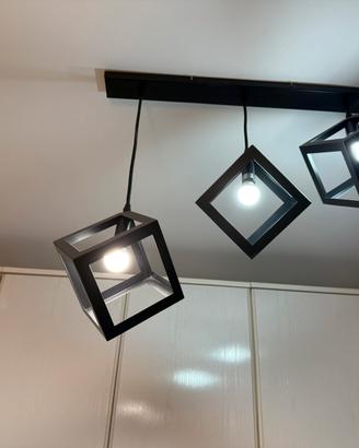Lampadari a sospensione industriale Retro Cubi