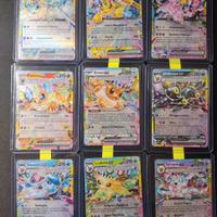 Lotto 9 carte Eevee ed evoluzioni teracristal