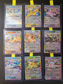 Lotto 9 carte Eevee ed evoluzioni teracristal
