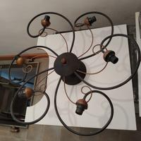 Lampadario 6 braccia in ferro