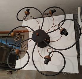 Lampadario 6 braccia in ferro