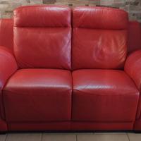 Divano in vera pelle doppia seduta
