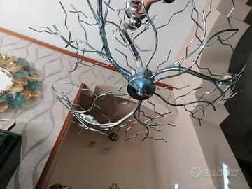 Lampadario + lapade color argento